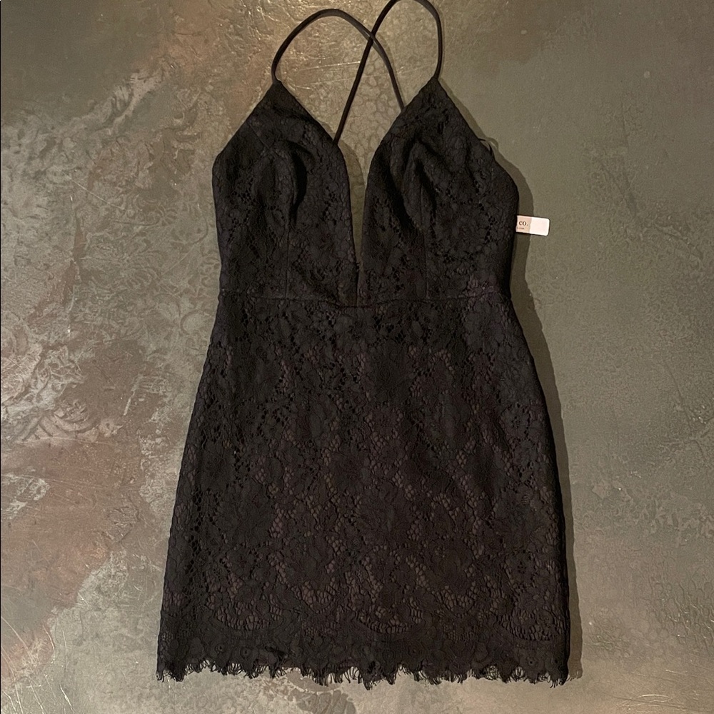 Ark & Co Black Lace V-Neck Dress